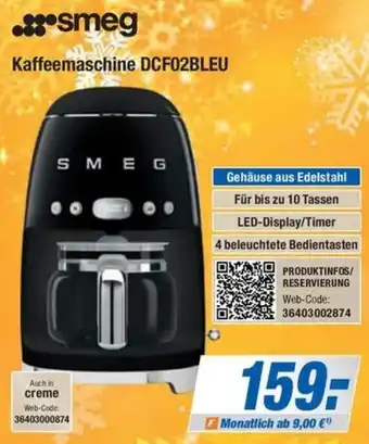 Expert Bening smeg Kaffeemaschine DCF02BLEU Angebot