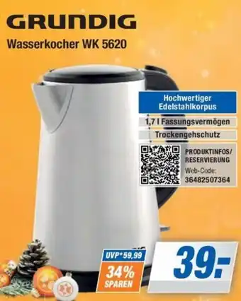 Expert Bening GRUNDIG Wasserkocher WK 5620 Angebot