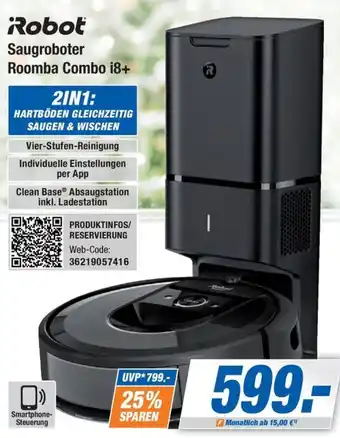 Expert Bening iRobot Saugroboter Roomba Combo i8+ Angebot