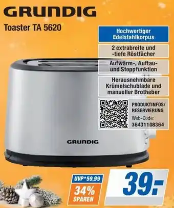 Expert Bening GRUNDIG Toaster TA 5620 Angebot