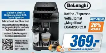 Expert Bening DeLonghi Kaffee-/Espresso-Vollautomat ,,Magnifica" ECAM293.52.B Angebot