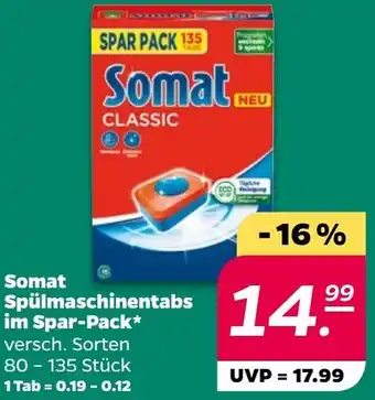 NETTO Somat Spülmaschinentabs im Spar-Pack 80-135 Stück Angebot