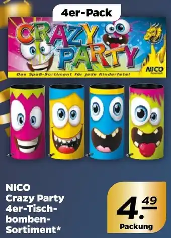 NETTO NICO Crazy Party 4er-Tischbomben Sortiment Angebot