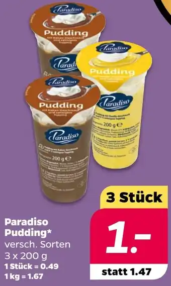 NETTO Paradiso Pudding 3 x 200 g Angebot