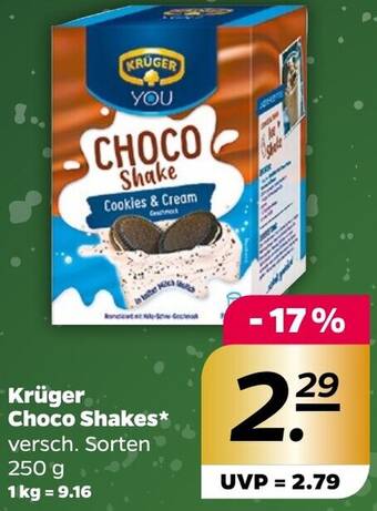 NETTO Krüger Choco Shakes 250 g Angebot