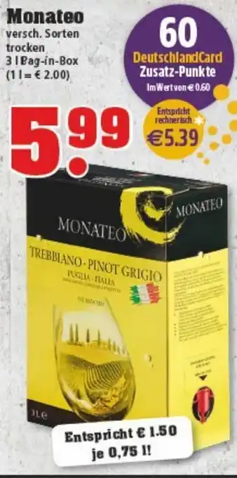 trinkgut Monateo 3L Angebot