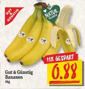 NP Discount Gut & Günstig Bananen 1kg Angebot