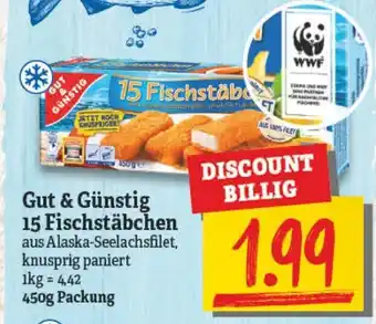 NP Discount Gut & Günstig 15 Fischstäbchen 450g Angebot