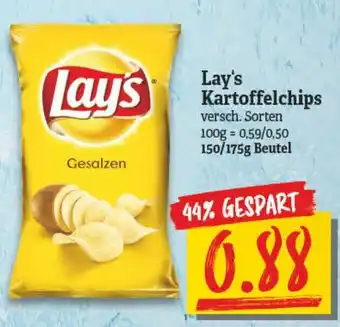 NP Discount Lay's Kartoffelchips 150/175g Beutel Angebot