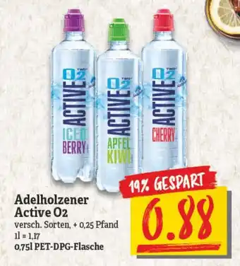 NP Discount Adelholzener Active O2 , 0,75L Angebot