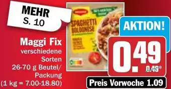 Hit Maggi Fix 26-70 g Beutel/ Packung Angebot