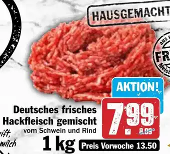 Hit Deutsches frisches Hackfleisch gemischt 1 kg Angebot