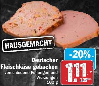Hit Deutscher Fleischkäse gebacken 100 g Angebot