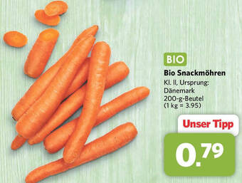 Combi Bio Snackmöhren 200 g Beutel Angebot