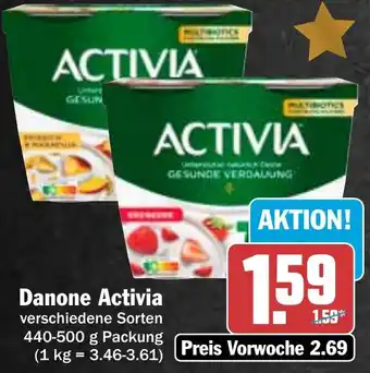 Hit Danone Activia 440-500 g Packung Angebot