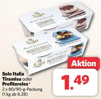 Combi Solo Italia Tiramisu oder Profiteroles 2 x 80/90 g Packung Angebot