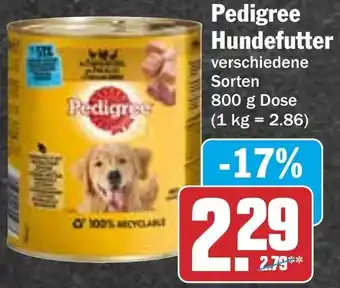 Hit Pedigree Hundefutter 800 g Dose Angebot