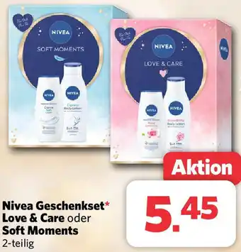 Combi Nivea Geschenkset Love & Care oder Soft Moments 2-teilig Angebot