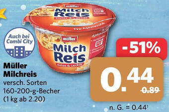 Combi Müller Milchreis 160-200 g Becher Angebot