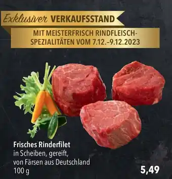 CITTI Markt Frisches Rinderfilet in Scheiben, gereift, von Färsen aus Deutschland 100 g Angebot