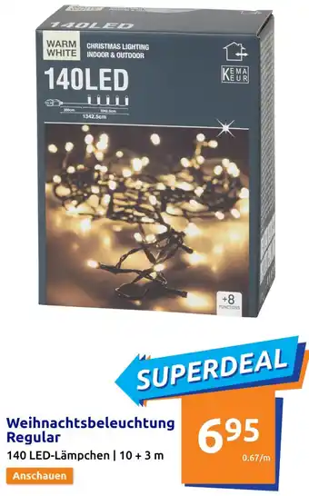 Action Weihnachtsbeleuchtung Regular 140 LED-Lämpchen Angebot