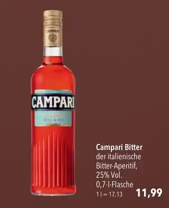 CITTI Markt Campari Bitter der italienische Bitter-Aperitif, 25% Vol. 0,7-1-Flasche Angebot