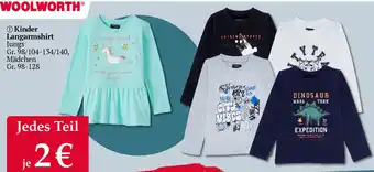 Woolworth Kinder Langarmshirt Angebot