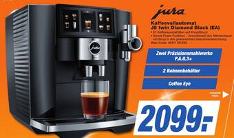 K+B Expert jura Kaffeevollautomat J8 twin Diamond Black (EA) Angebot