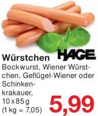 Jawoll HAGE Würstchen 10x85 g Angebot