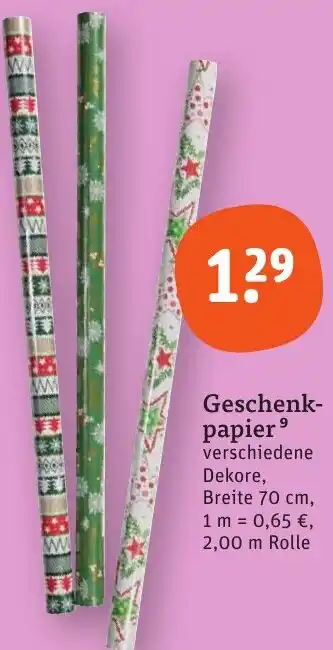 tegut Geschenkpapier Angebot