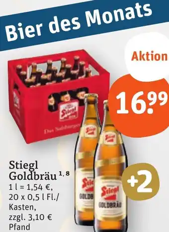 tegut Stiegl Goldbräu 20x0,5 L Fl. Angebot