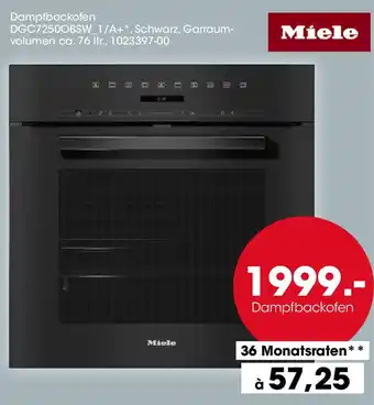 Möbel Martin Miele Dampfbackofen DGC72500BSW_1/A+ Angebot