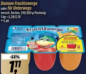 Simmel Danone Fruchtzwerge oder für Unterwegs 210/300 g Packung Angebot