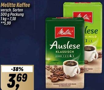 Simmel Melitta Kaffee 500 g Packung Angebot