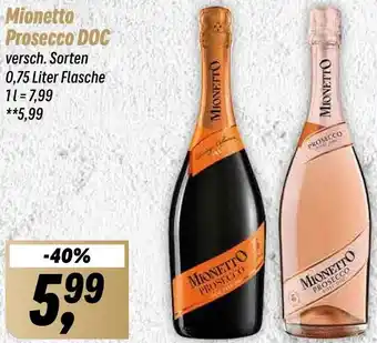 Simmel Mionetto Prosecco DOC 0,75 Liter Flasche Angebot