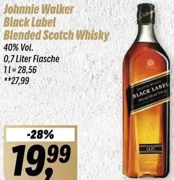 Simmel Johnnie Walker Black Label Blended Scotch Whisky 0,7 Liter Flasche Angebot