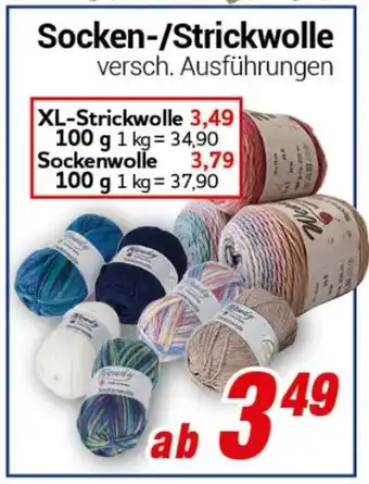 CENTERSHOP Socken-/Strickwolle Angebot