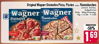 Edeka Original Wagner Steinofen Pizza, Pizzies oder Flammkuchen 300-360g Angebot