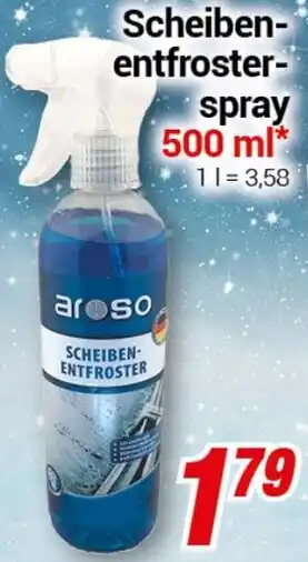 CENTERSHOP aroso Scheibenentfrosterspray 500 ml Angebot