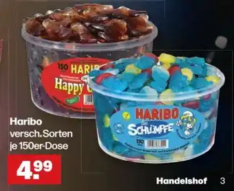 Handelshof Haribo versch.Sorten je 150er-Dose Angebot