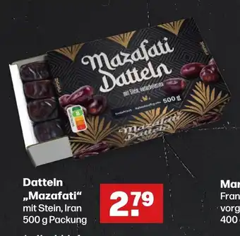 Handelshof Datteln ,,Mazafati" mit Stein, Iran 500 g Packung Angebot