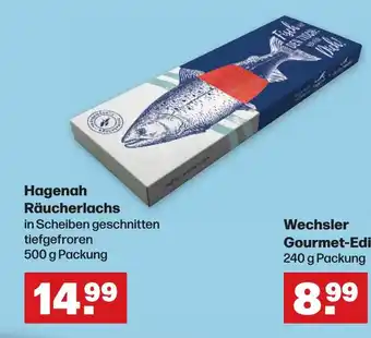 Handelshof Hagenah Räucherlachs in Scheiben geschnitten tiefgefroren 500 g Packung Angebot