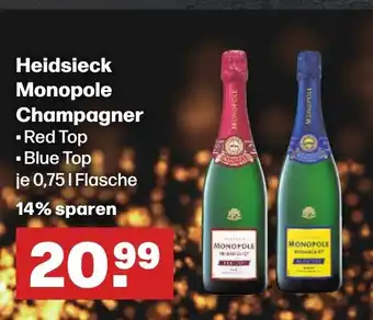 Handelshof Heidsieck Monopole Champagner je 0,751 Flasche Angebot