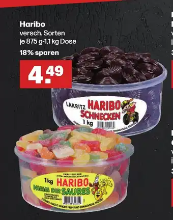 Handelshof Haribo versch. Sorten je 875 g-1,1 kg Dose Angebot