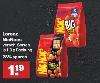 Handelshof Lorenz NicNacs versch. Sorten je 110 g Packung Angebot