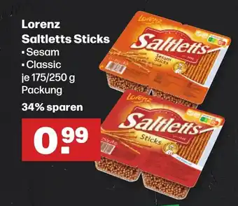 Handelshof Lorenz Saltletts Sticks ▪ Sesam ▪ Classic je 175/250 g Packung Angebot