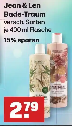 Handelshof Jean & Len Bade-Traum versch. Sorten je 400 ml Flasche Angebot