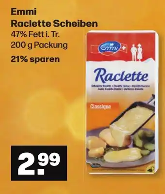 Handelshof Emmi Raclette Scheiben 47% Fett i. Tr. 200 g Packung Angebot