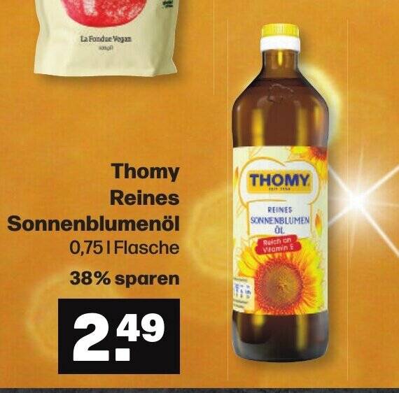 Thomy Reines Sonnenblumenöl 0,751 Flasche Angebot bei Handelshof