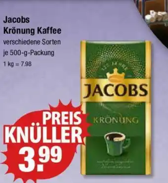 V Markt Jacobs Krönung Kaffee verschiedene Sorten je 500-g-Packung Angebot